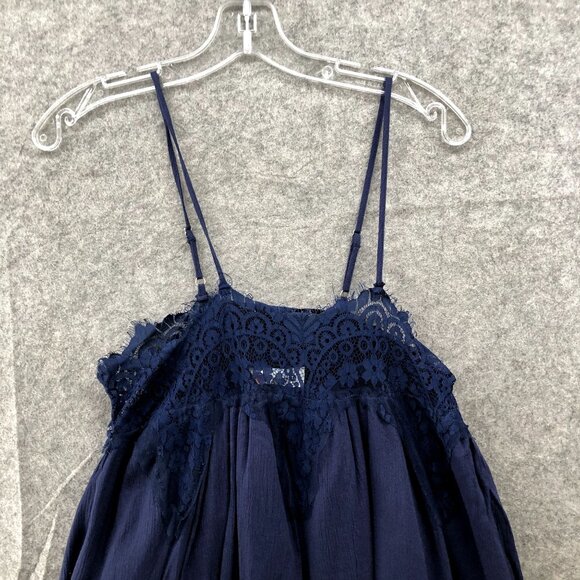 NWT L'atiste Sleepless Night Dress Womens S Blue Lace Cami Mini Slip Dress - Picture 3 of 11